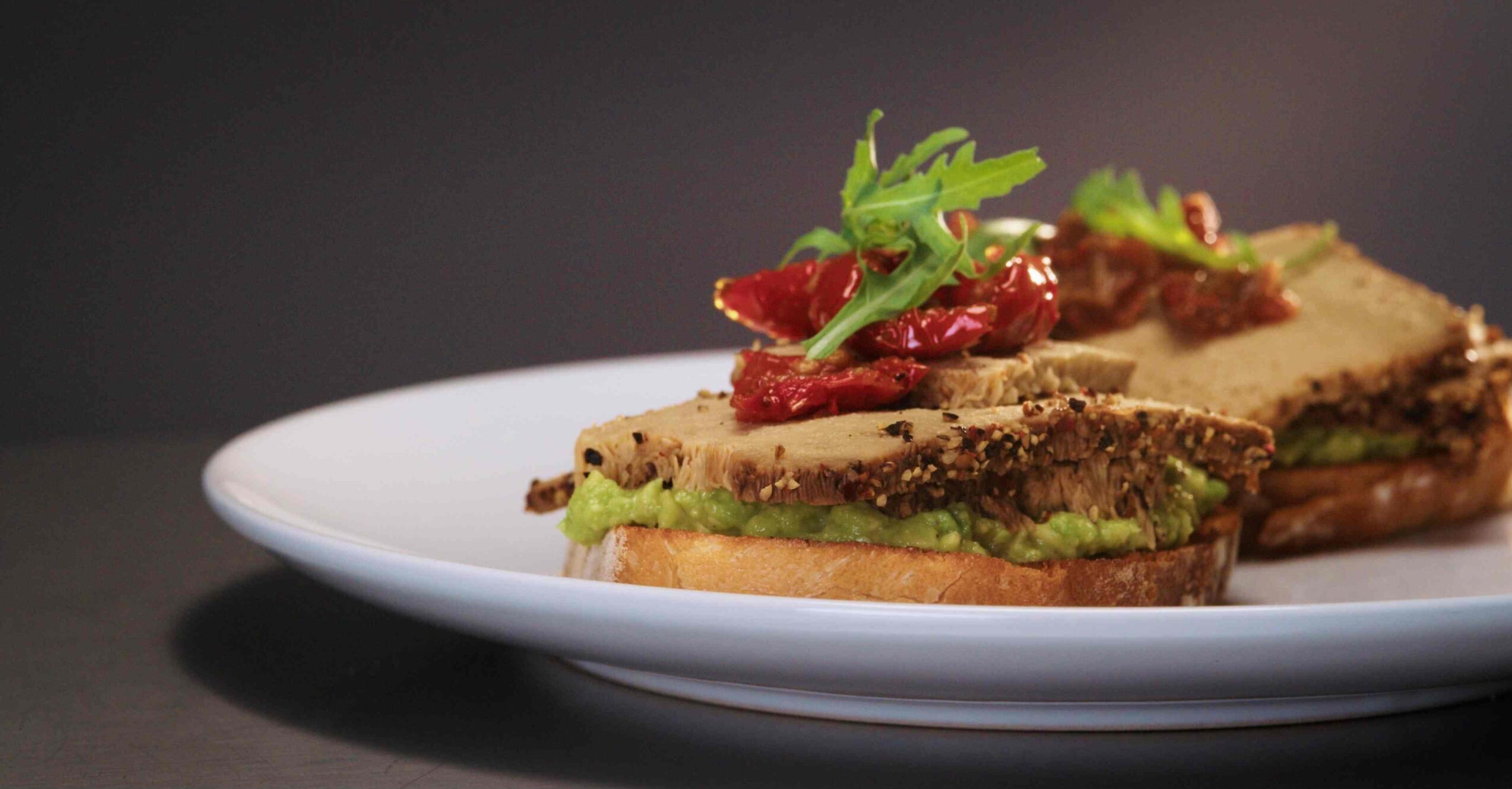 Avocado Toast with Turkey Style and Sundried Tomatoes